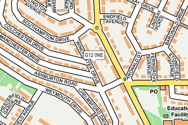 G12 0NE map - OS OpenMap – Local (Ordnance Survey)