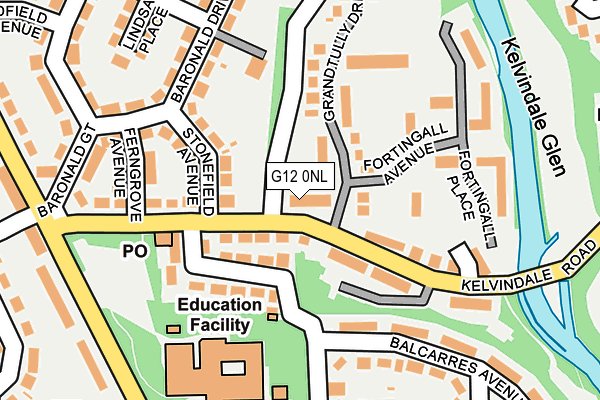 G12 0NL map - OS OpenMap – Local (Ordnance Survey)