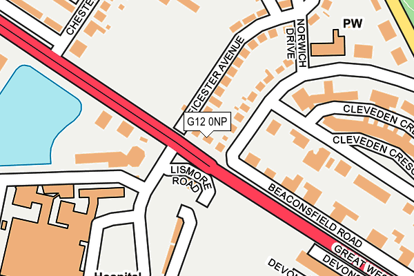 G12 0NP map - OS OpenMap – Local (Ordnance Survey)