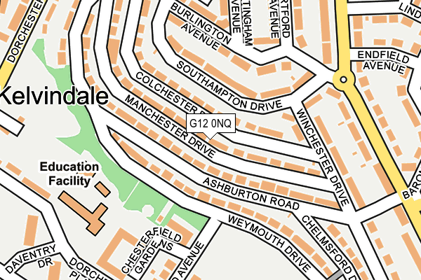 G12 0NQ map - OS OpenMap – Local (Ordnance Survey)