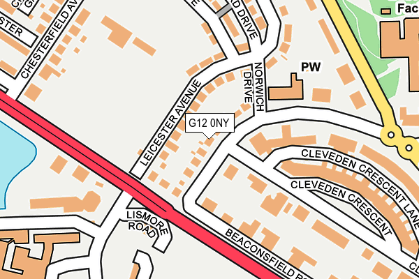 G12 0NY map - OS OpenMap – Local (Ordnance Survey)