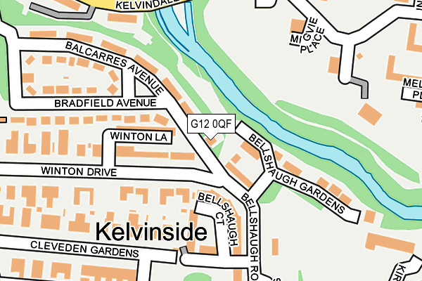 G12 0QF map - OS OpenMap – Local (Ordnance Survey)