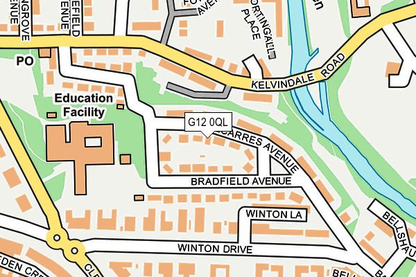 G12 0QL map - OS OpenMap – Local (Ordnance Survey)