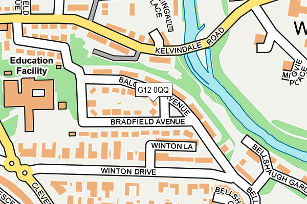 G12 0QQ map - OS OpenMap – Local (Ordnance Survey)