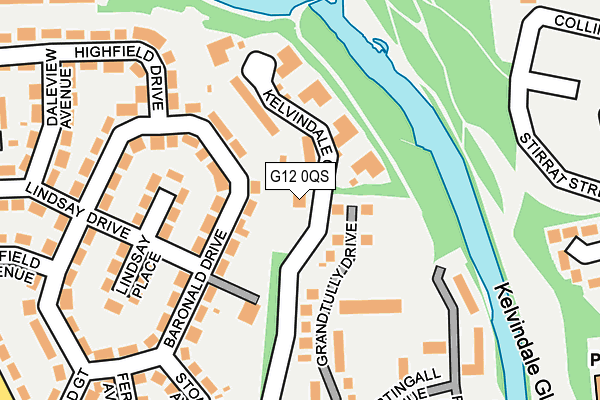 G12 0QS map - OS OpenMap – Local (Ordnance Survey)