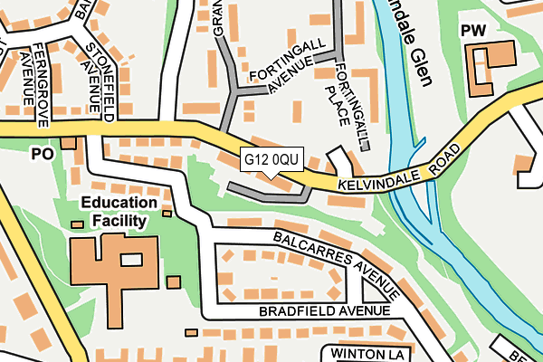 G12 0QU map - OS OpenMap – Local (Ordnance Survey)