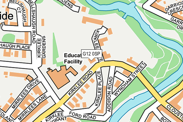 G12 0SP map - OS OpenMap – Local (Ordnance Survey)