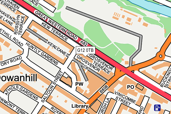 G12 0TB map - OS OpenMap – Local (Ordnance Survey)