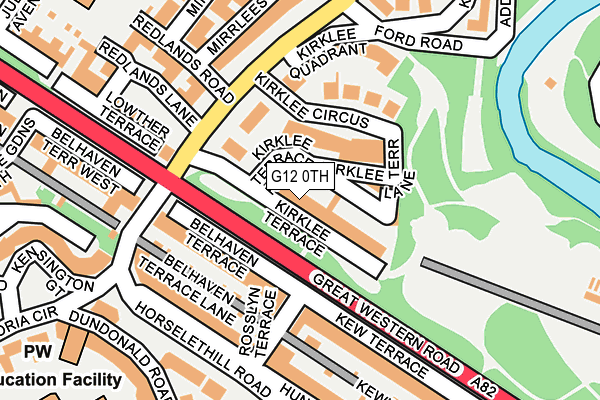 G12 0TH map - OS OpenMap – Local (Ordnance Survey)