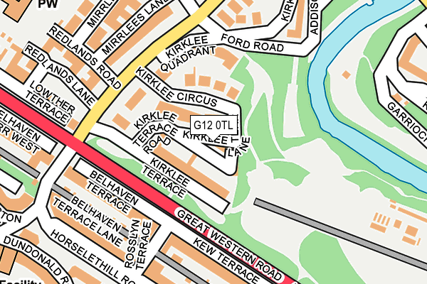 G12 0TL map - OS OpenMap – Local (Ordnance Survey)