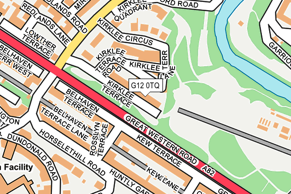 G12 0TQ map - OS OpenMap – Local (Ordnance Survey)