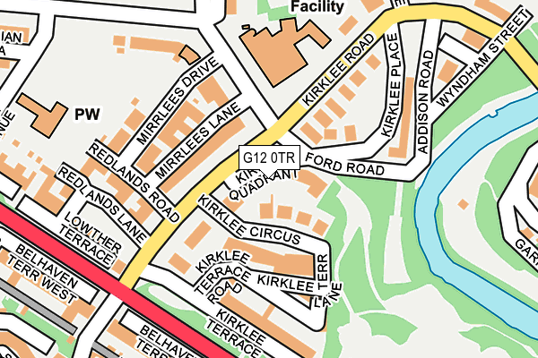 G12 0TR map - OS OpenMap – Local (Ordnance Survey)