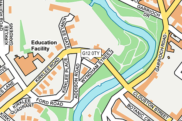 G12 0TY map - OS OpenMap – Local (Ordnance Survey)