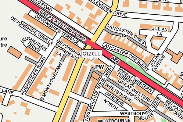 G12 0UU map - OS OpenMap – Local (Ordnance Survey)