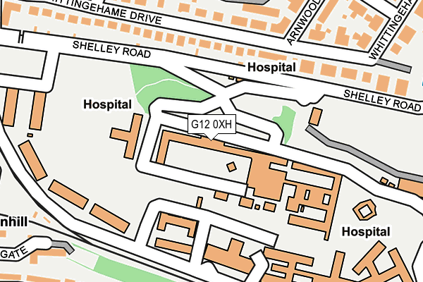 G12 0XH map - OS OpenMap – Local (Ordnance Survey)