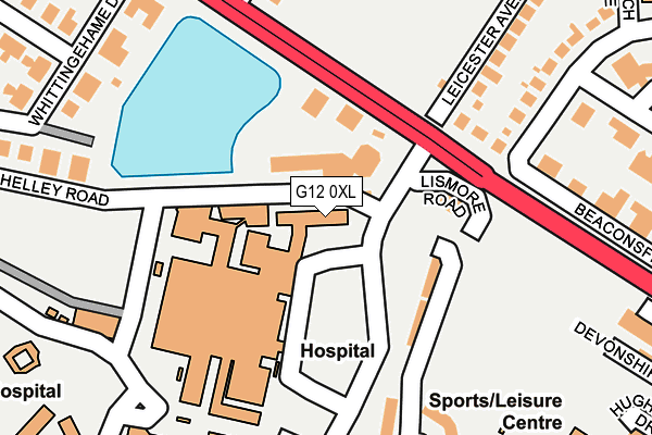 G12 0XL map - OS OpenMap – Local (Ordnance Survey)