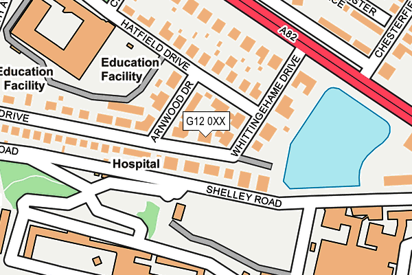 G12 0XX map - OS OpenMap – Local (Ordnance Survey)