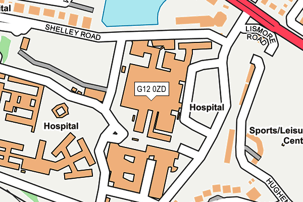 G12 0ZD map - OS OpenMap – Local (Ordnance Survey)