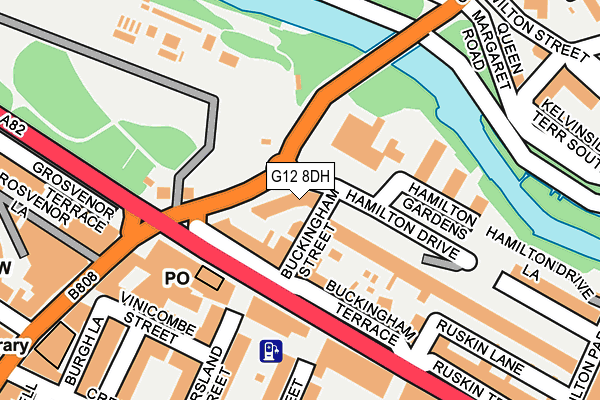 G12 8DH map - OS OpenMap – Local (Ordnance Survey)