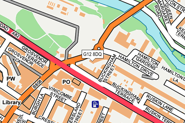 G12 8DQ map - OS OpenMap – Local (Ordnance Survey)