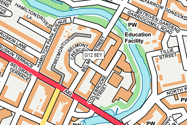 G12 8EY map - OS OpenMap – Local (Ordnance Survey)