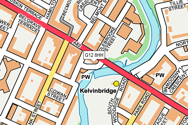 G12 8HH map - OS OpenMap – Local (Ordnance Survey)