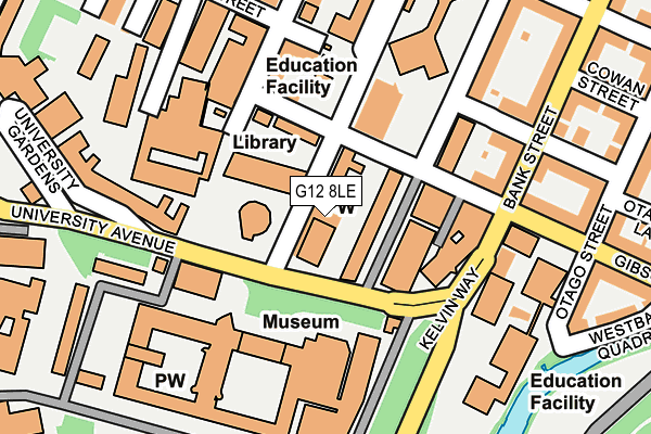 G12 8LE map - OS OpenMap – Local (Ordnance Survey)