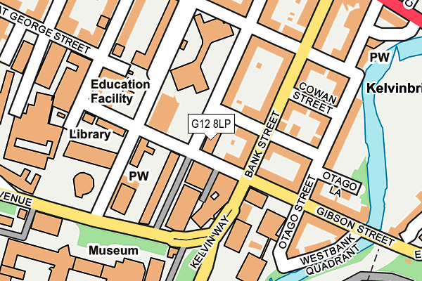 G12 8LP map - OS OpenMap – Local (Ordnance Survey)