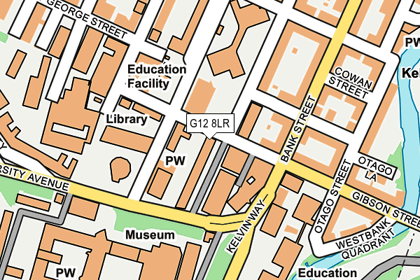 G12 8LR map - OS OpenMap – Local (Ordnance Survey)