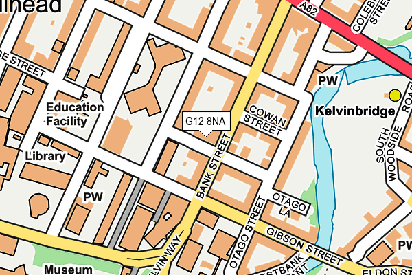 G12 8NA map - OS OpenMap – Local (Ordnance Survey)