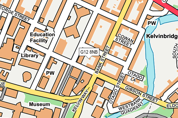 G12 8NB map - OS OpenMap – Local (Ordnance Survey)