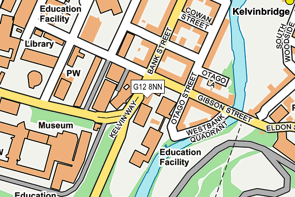 G12 8NN map - OS OpenMap – Local (Ordnance Survey)