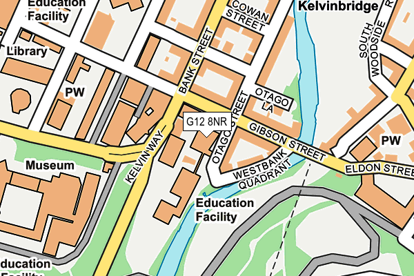 G12 8NR map - OS OpenMap – Local (Ordnance Survey)