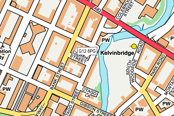 G12 8PG map - OS OpenMap – Local (Ordnance Survey)