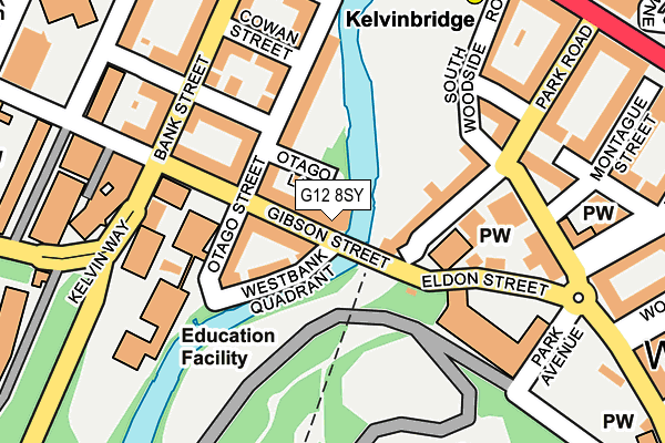 G12 8SY map - OS OpenMap – Local (Ordnance Survey)