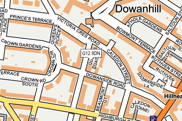 G12 9DN map - OS OpenMap – Local (Ordnance Survey)