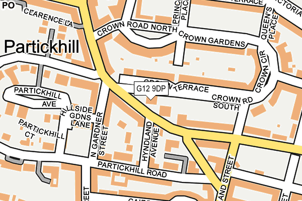 G12 9DP map - OS OpenMap – Local (Ordnance Survey)