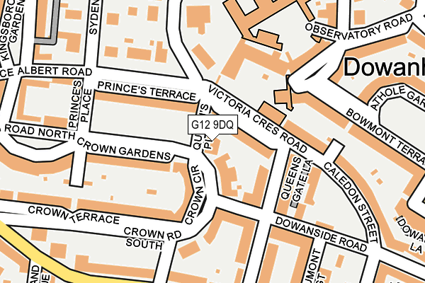 G12 9DQ map - OS OpenMap – Local (Ordnance Survey)