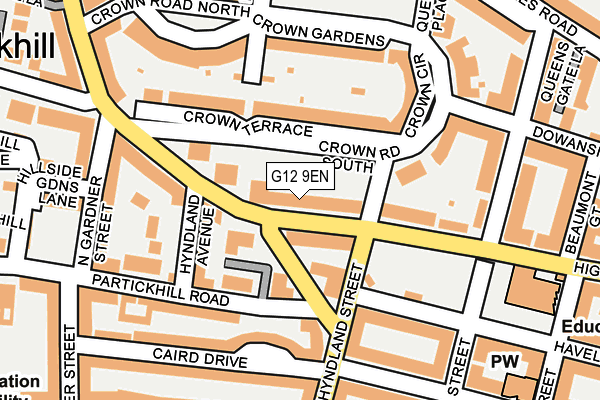 G12 9EN map - OS OpenMap – Local (Ordnance Survey)