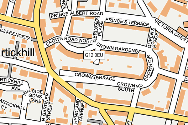 G12 9EU map - OS OpenMap – Local (Ordnance Survey)