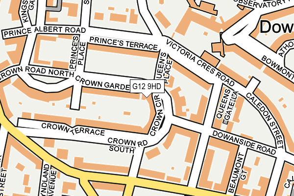 G12 9HD map - OS OpenMap – Local (Ordnance Survey)