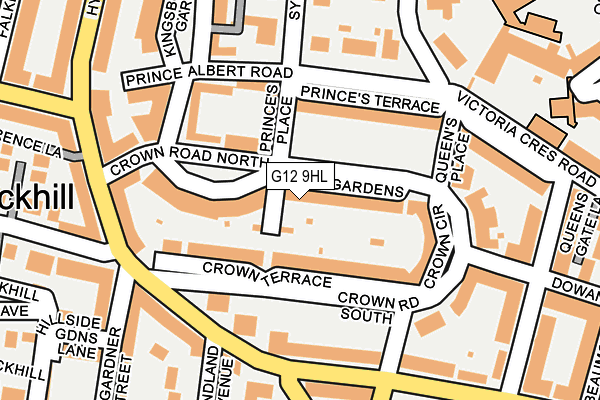 G12 9HL map - OS OpenMap – Local (Ordnance Survey)