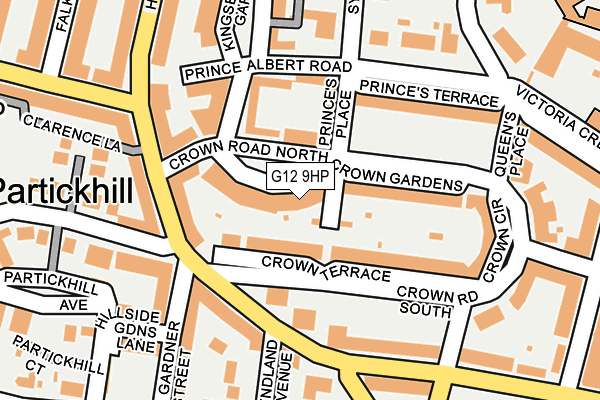 G12 9HP map - OS OpenMap – Local (Ordnance Survey)