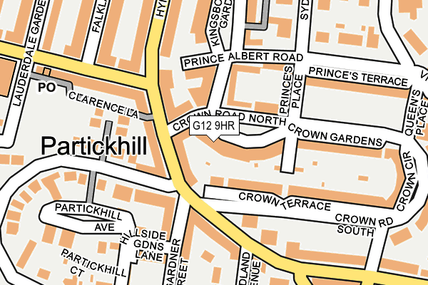 G12 9HR map - OS OpenMap – Local (Ordnance Survey)