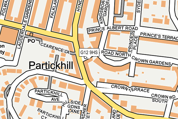 G12 9HS map - OS OpenMap – Local (Ordnance Survey)