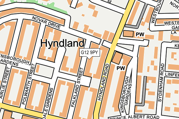 G12 9PY map - OS OpenMap – Local (Ordnance Survey)