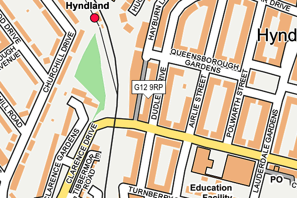 G12 9RP map - OS OpenMap – Local (Ordnance Survey)