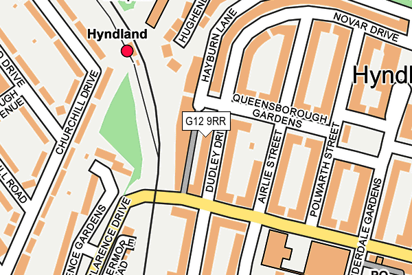 G12 9RR map - OS OpenMap – Local (Ordnance Survey)