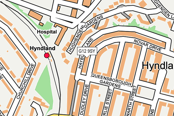 G12 9SY map - OS OpenMap – Local (Ordnance Survey)