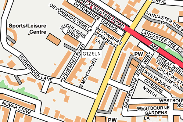 G12 9UN map - OS OpenMap – Local (Ordnance Survey)